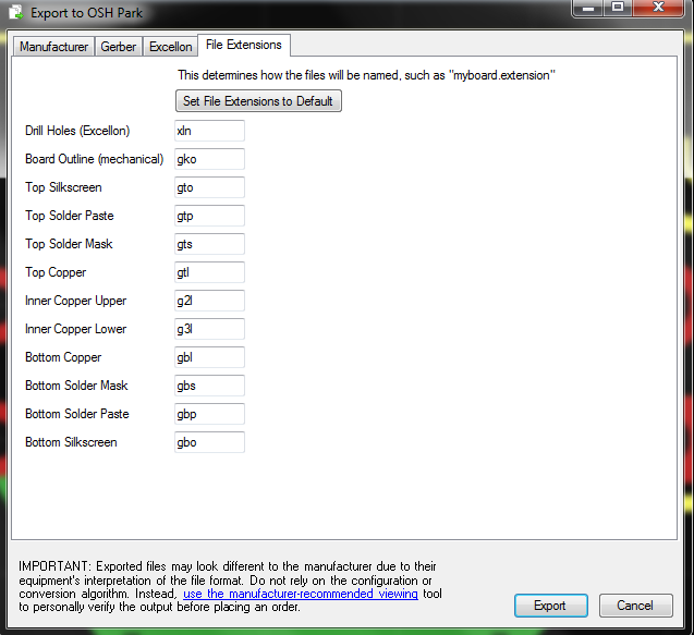 Export Menu - Step 4