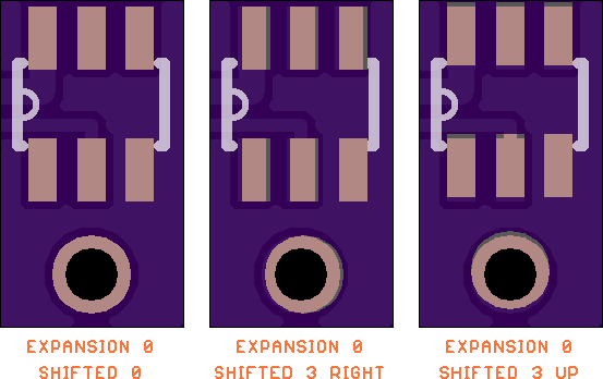 0 Mil Expansion with maximum 3 mil fab tolerances