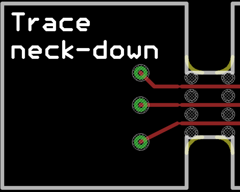 Trace neck down tab