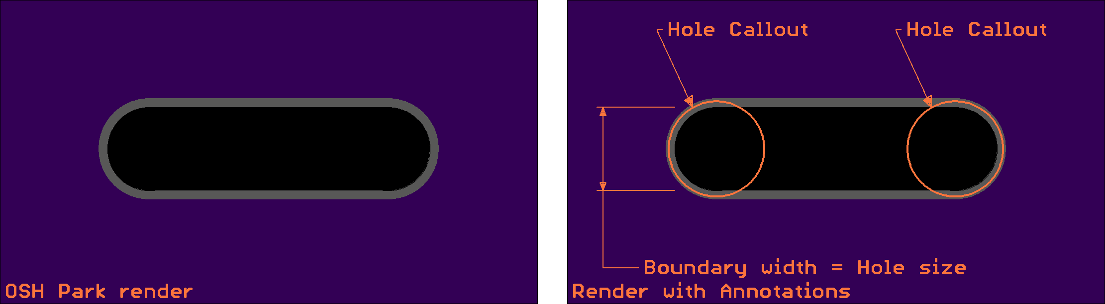 Nonplated slot using Path callout