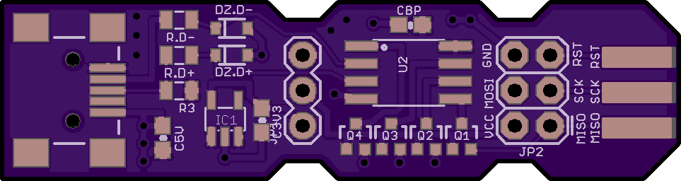 Board with tented vias